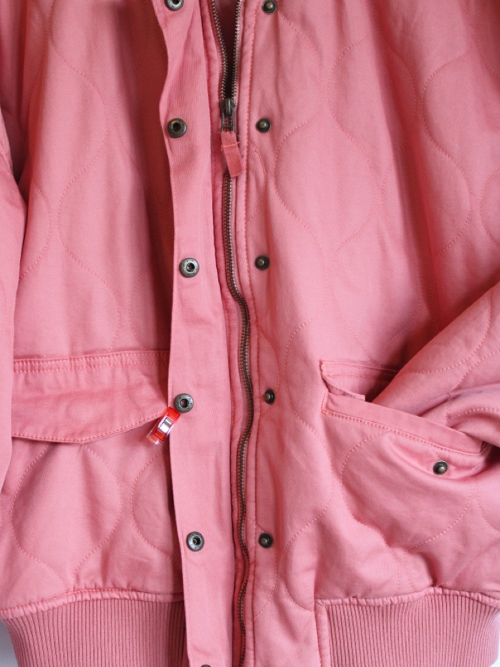 Universal Thread Coral Quilted Bomber Jacket - Picture 4 of 6
